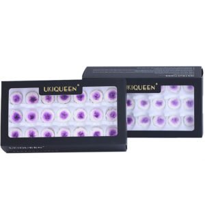 2-3cm preserved austin roses purple 21pcs box, for bouquets