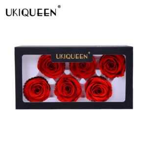 5-6cm preserved rose heads red gift box 6pcs Yunnan, for gifting