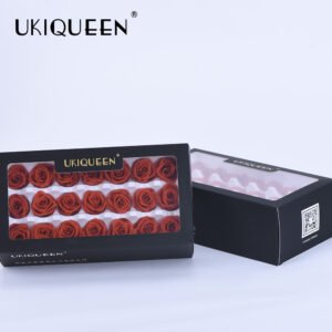UKIQUEEN Chinese red preserved rose heads 2-3cm A-grade 21pcs